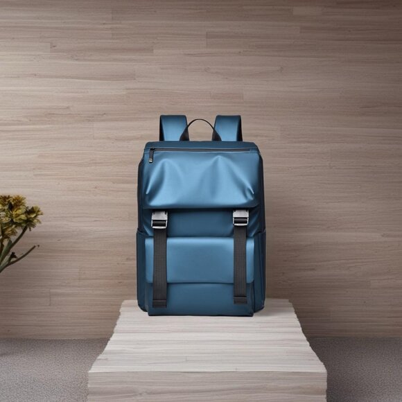 Laptop Business Backpack for Men For College & Travel Waterproof Anti Theft BLUE - Picture 2 of 13